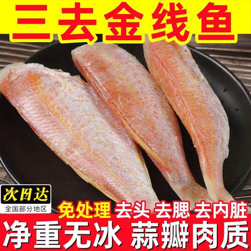 金线鱼新鲜冷冻去头去内脏红杉鱼特大海鱼类鲜活冰鲜商用批发东海