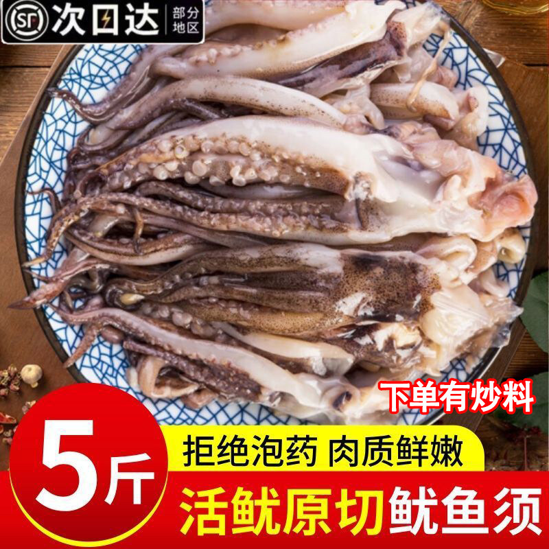 新鲜鱿鱼须鲜活冷冻尤鱼