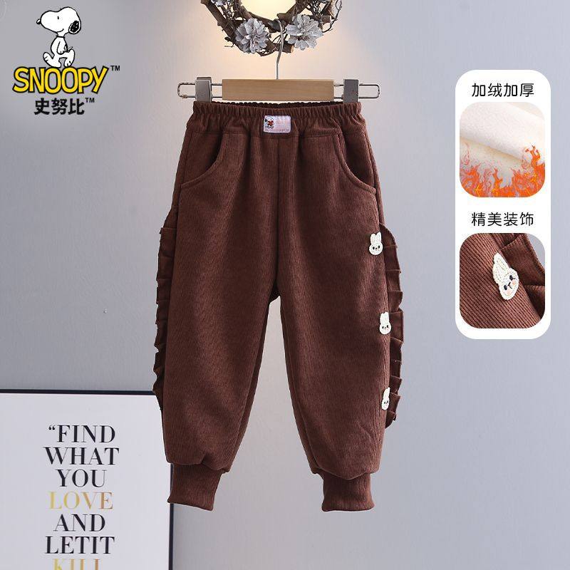 史努比女童春秋冬新款裤子