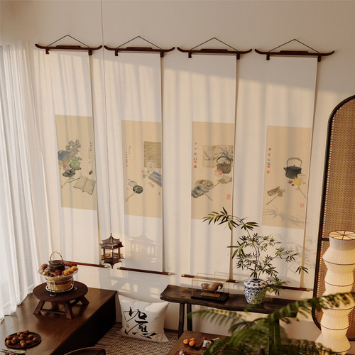 宋式飞檐设计北美黑胡桃茶室空间