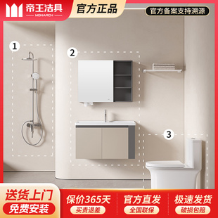 帝王洁具家用卫浴套装卫生间洗手盆柜洗漱台浴室柜花洒三件套组合
