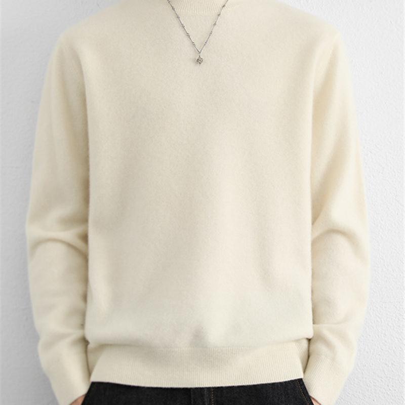 半高领羊毛衫男士2025新款秋冬季潮牌纯色毛衣高端休闲内搭针织衫