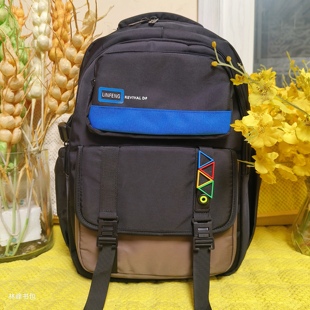 林峰书包新款减负学生书包休闲大容量背包初中男生双肩包LF-1810