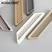 饰盖铝合金 栅透气孔装 厨房燃气灶柜门透气网拉手一体鞋 橱柜通风格