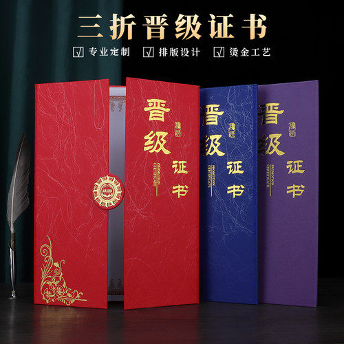 新企宝晋级证书设计排版定制包邮