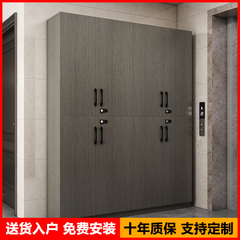 带锁鞋柜家用门口楼道防盗密码锁室外过道电梯口走廊靠墙网红鞋架