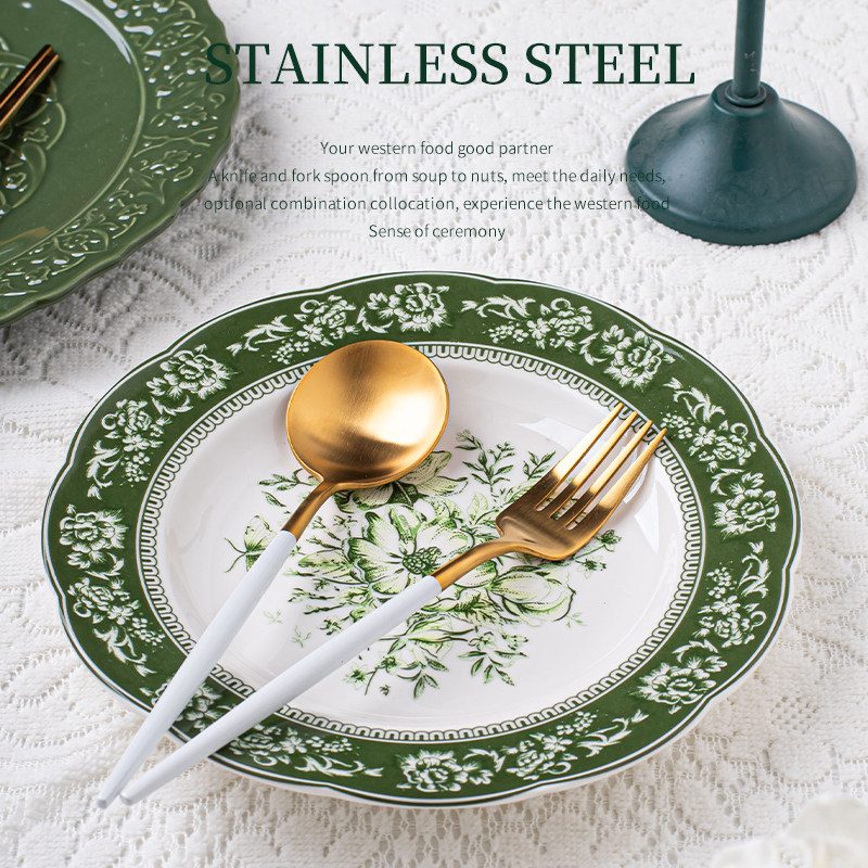 纪恋西餐餐具刀叉三件套装家用不锈钢牛排刀叉勺高颜值ins风餐具,餐饮具,西餐餐具套装,淘宝优惠券,粉丝福利购,淘宝优惠卷