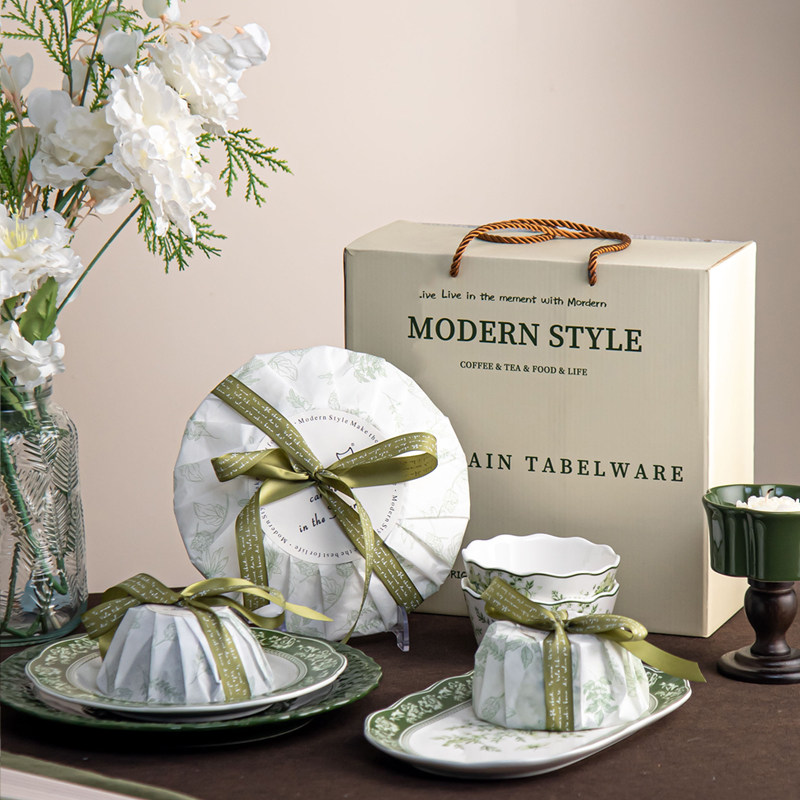 纪恋陶瓷餐具2025新款高颜值乔迁新居结婚礼物碗碟筷碗盘套装家用,餐饮具,餐具礼盒,淘宝优惠券,粉丝福利购,淘宝优惠卷