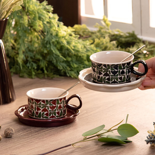 纪恋本来不该有咖啡杯碟下午茶杯水杯绝美拿铁拉花杯小众礼物礼盒