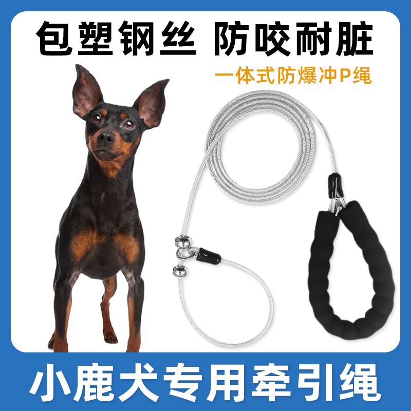 小鹿犬专用一体式牵引绳大型中小型犬脖圈遛狗绳宠物1.8米项圈