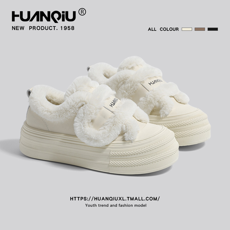 环球官方旗舰店厚底雪地靴子女款