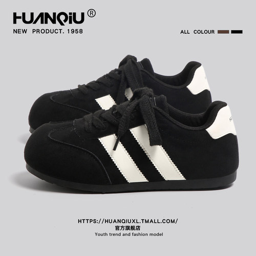 环球官方旗舰店黑色大头泡芙鞋女