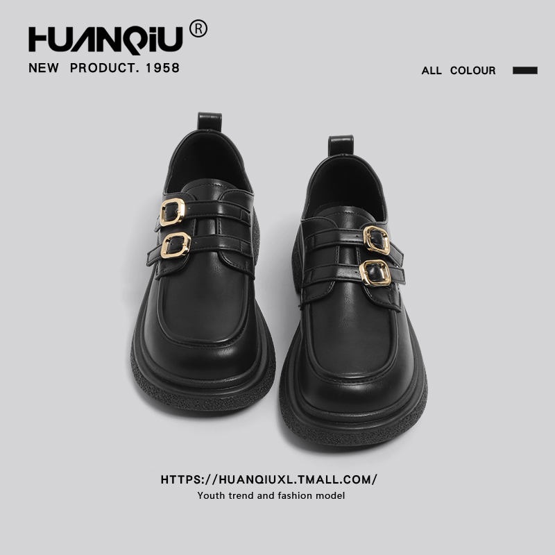 环球官方旗舰店厚底小皮鞋