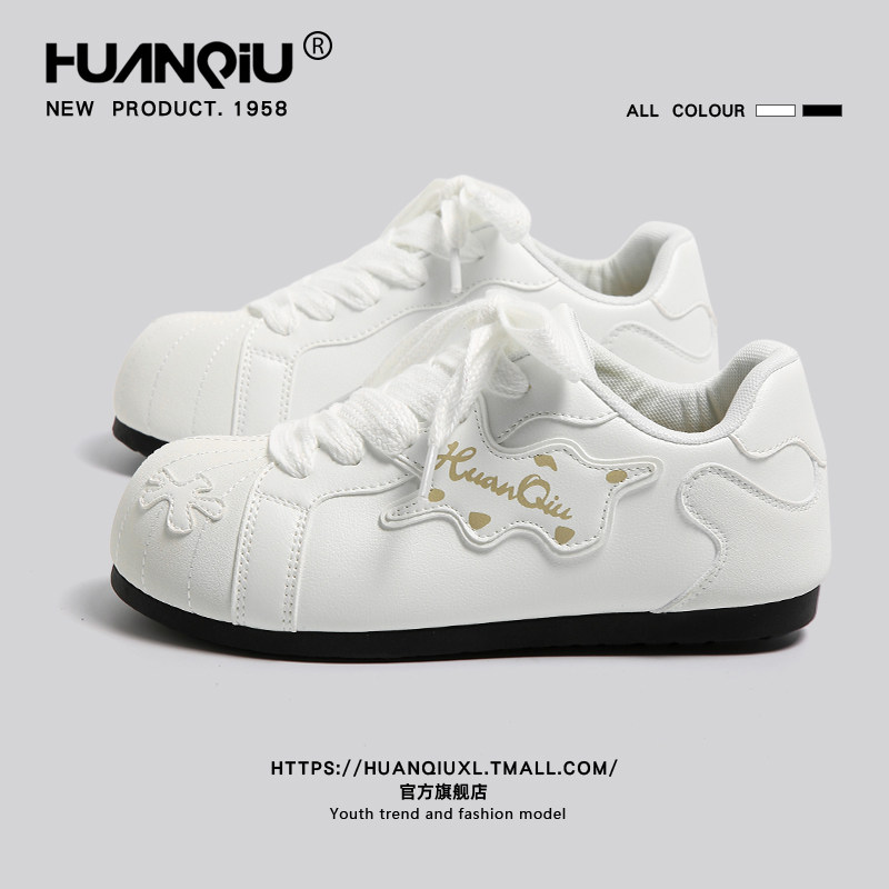 环球官方旗舰店厚底小白鞋女款