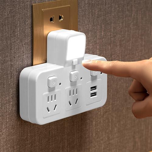 家用插排无线多功能不带线 万能插头转换器带usb充电插座面板多孔