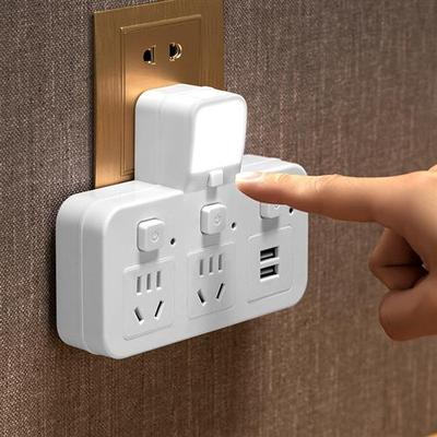 家用插排无线多功能不带线 万能插头转换器带usb充电插座面板多孔