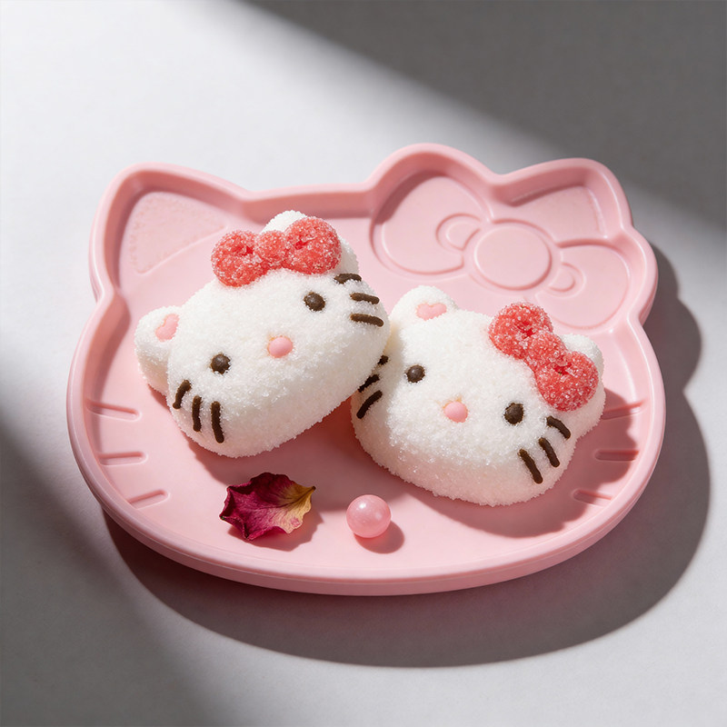 网红可爱KT猫棉花糖烘焙蛋糕装饰咖啡奶茶伴侣小猫头糖果商用批发