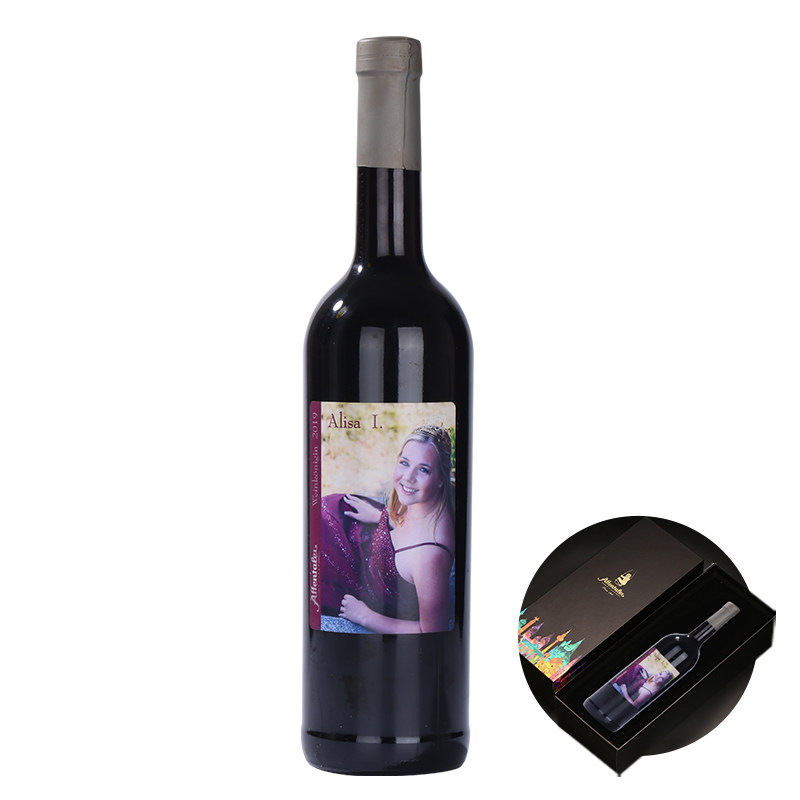 E-01-1h 巴登公主手工定制梅乐Merlot特酿干型红葡萄酒1支 礼盒装