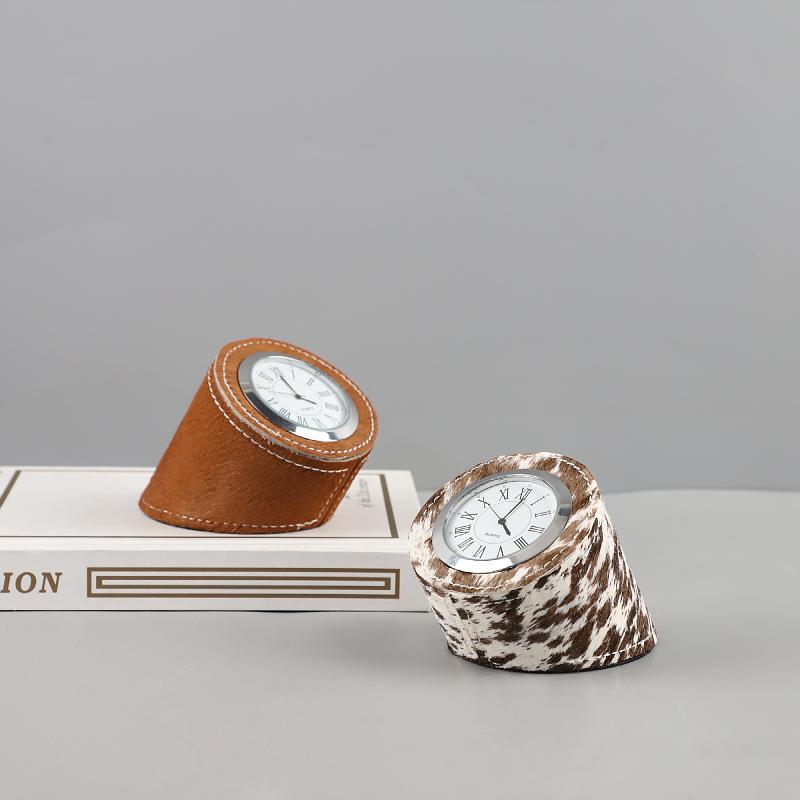 马毛钟表摆件家居书房桌面装饰品