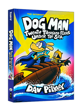 英文原版 Dog Man 11: Twenty Thousand Fleas Under The Sea 神探狗狗的冒险11 精装全彩漫画章节书 英文版 进口英语原版书籍