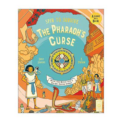 英文原版 Spin to Survive The Pharaoh's Curse 旋转生存 法老的诅咒 儿童历史互动趣味游戏书 英文版 进口英语原版书籍