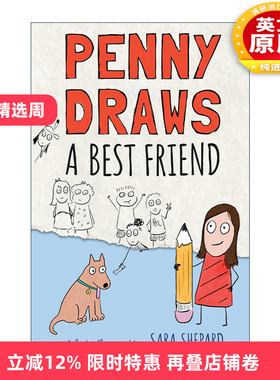 英文原版 Penny Draws a Best Friend 佩妮画了个好朋友 儿童小说 精装 谎言游戏作者Sara Shepard 英文版 进口英语原版书籍