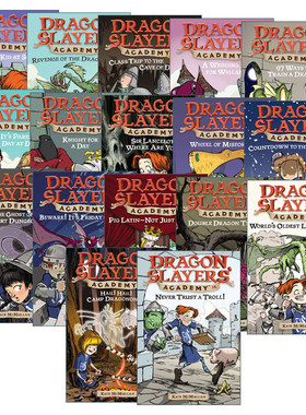 英文原版 Dragon Slayers' Academy 从前有条喷火龙系列17册 青少年冒险题材 课外章节读物 章节桥梁书 英文版 进口英语原版书籍