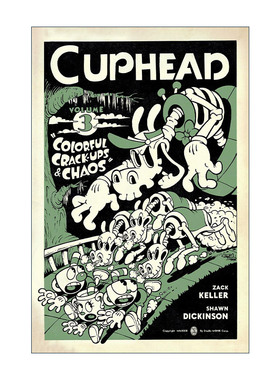 英文原版 Cuphead Volume 3 Colorful Crack-Ups & Chaos 茶杯头 官方漫画 卷三 黑马漫画 Studio MDHR 英文版 进口英语原版书籍