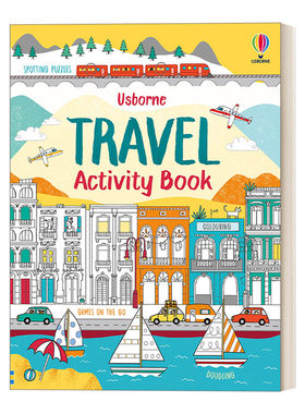 英文原版 Travel Activity Book 旅行活动书 儿童趣味互动游戏 涂色猜谜 英文版 进口英语原版书籍