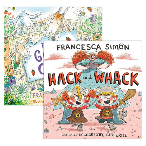 英文原版 Francesca Simon 儿童故事绘本2册套装 Goat Cafe 山羊咖啡 Hack and Whack 小小维京人 英文版 进口英语原版书籍