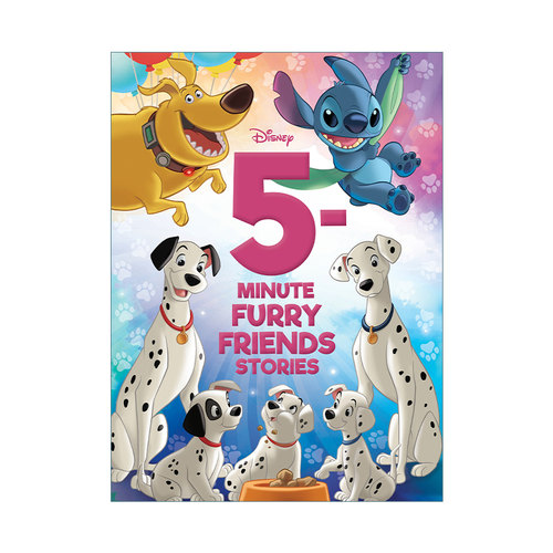 英文原版 5-Minute Disney Furry Friends Stories 5分钟迪士尼12个故事合辑 英语启蒙儿童睡前经典童话寓言故事书 英文版 进口书