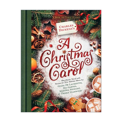 英文原版 Charles Dickens's A Christmas Carol 查尔斯.狄更斯圣诞颂歌 精装食谱 食物摄影艺术图册英文版 进口英语原版书籍