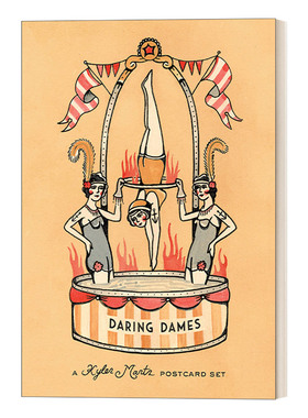 英文原版 Daring Dames A Kyler Martz Postcard Set大胆的女士 美国插画师 纹身画师Kyler Martz作品明信片盒装 进口英语原版书籍