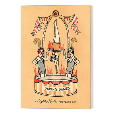 英文原版 Daring Dames A Kyler Martz Postcard Set大胆的女士 美国插画师 纹身画师Kyler Martz作品明信片盒装 进口英语原版书籍