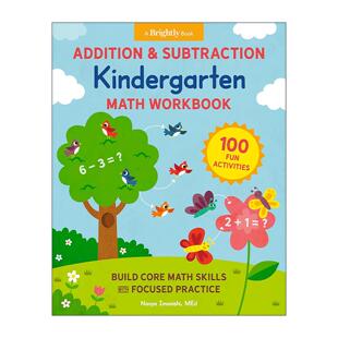 英文原版 Addition and Subtraction Kindergarten Math Workbook 幼儿园数学练习册 加减法 儿童数学 英文版 进口英语原版书籍