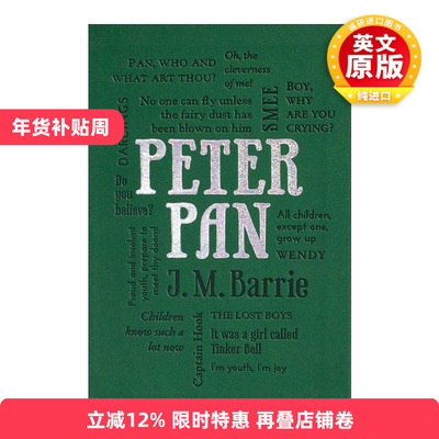 英文原版 Peter Pan 小飞侠彼得潘 第2版 软精装皮质封面词云经典 Word Cloud Classics 英文版 进口英语原版书籍