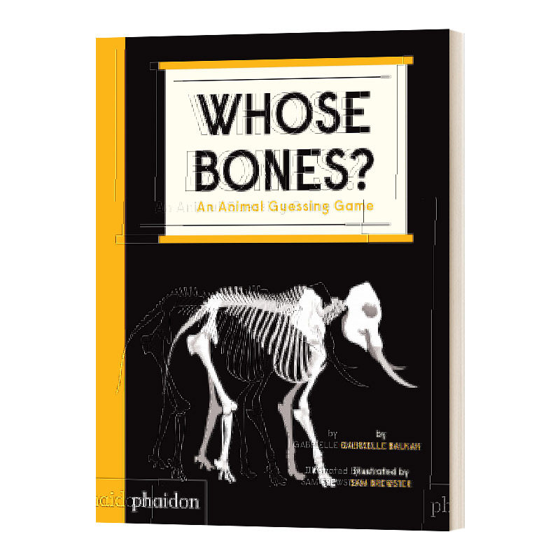 英文原版 Whose Bones 这是谁的骨头 猜动物的游戏 趣味动物认知绘本纸板书 英文版 进口英语原版书籍儿童全英语书