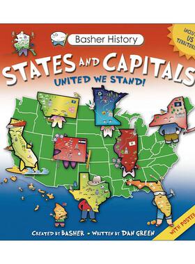 英文原版 Basher History States and Capitals United We Stand 巴舍历史 州和首都 英文版 进口英语原版书籍