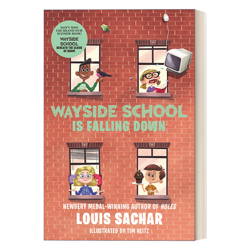 英文原版 Wayside School Is Falling Down 歪歪路小学2 我们的学校要倒了 英文版 进口英语原版书籍