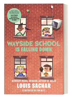 英文原版 Wayside School Is Falling Down 歪歪路小学2 我们的学校要倒了 英文版 进口英语原版书籍