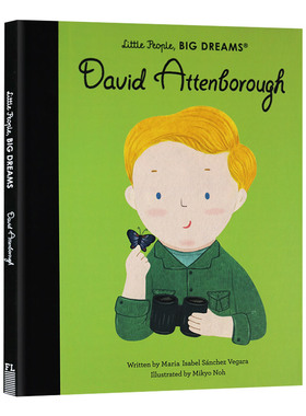 英文原版 精装 Little People  Big Dreams David Attenborough 小男孩大梦想 大卫爱登堡 英文版儿童全英语书