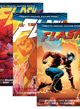 英文原版 The Flash The Rebirth Deluxe Edition 闪电侠 重生 3册 豪华精装收藏版 DC漫画 Joshua Williamson 英文版 进口原版书