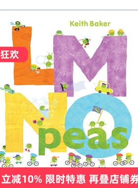 英文原版 LMNO Peas  豌豆系列 从A到Z的字母大冒险 精装图画书 英文版 进口英语原版书籍