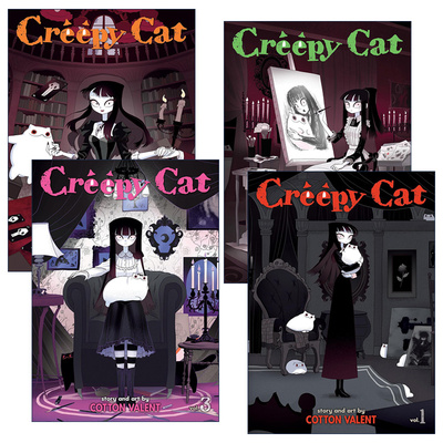 英文原版 Creepy Cat 猫和我的奇妙生活1-4册 幽默漫画 Cotton Valent 英文版 进口英语原版书籍