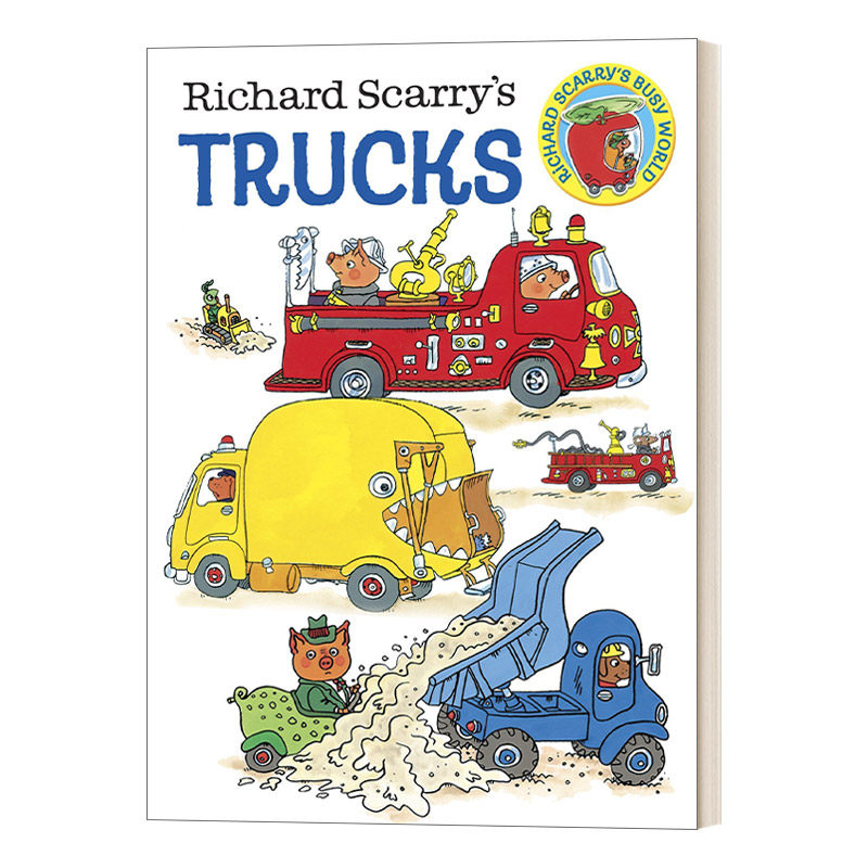 英文原版绘本 richard scarrys trucks 理查德·斯凯瑞的卡车 交通