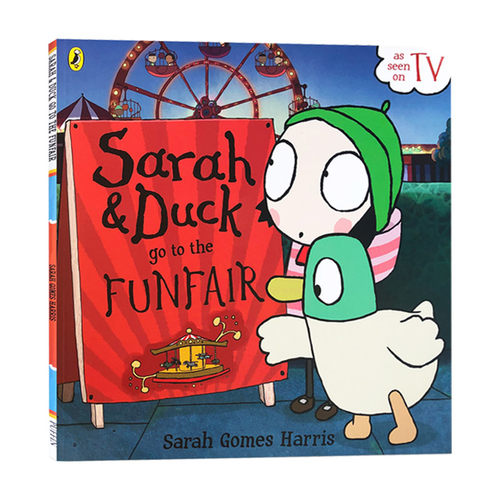 英文原版 Sarah and Duck Go To The Funfair 莎拉和乖乖鸭去游乐场 幼儿英语早教启蒙读物儿童图画书 英文版 进口英语原版书籍