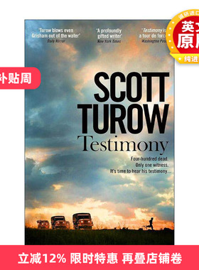 英文原版 Testimony 证词 悬疑犯罪小说 斯考特·杜罗 Scott Turow 英文版 进口英语原版书籍