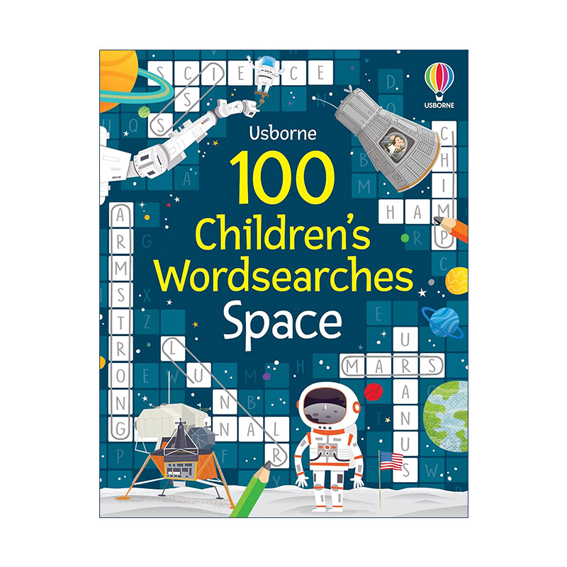 英文原版 100 Children's Wordsearches Space 尤斯伯恩100个找词游戏 太空 儿童益智游戏 英文版 进口英语原版书籍