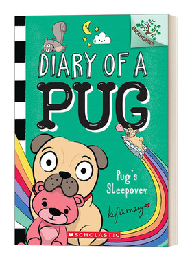 英文原版 Diary of a Pug 6 Pug's Sleepover 哈巴狗狗日记6 学乐大树系列初级章节书 英文版 进口英语原版书籍
