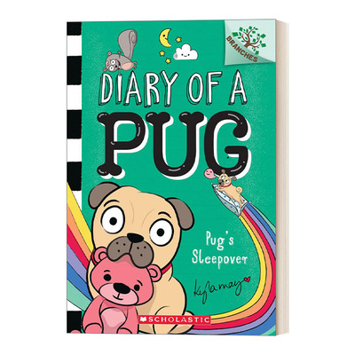 英文原版 Diary of a Pug 6 Pug's Sleepover 哈巴狗狗日记6 学乐大树系列初级章节书 英文版 进口英语原版书籍
